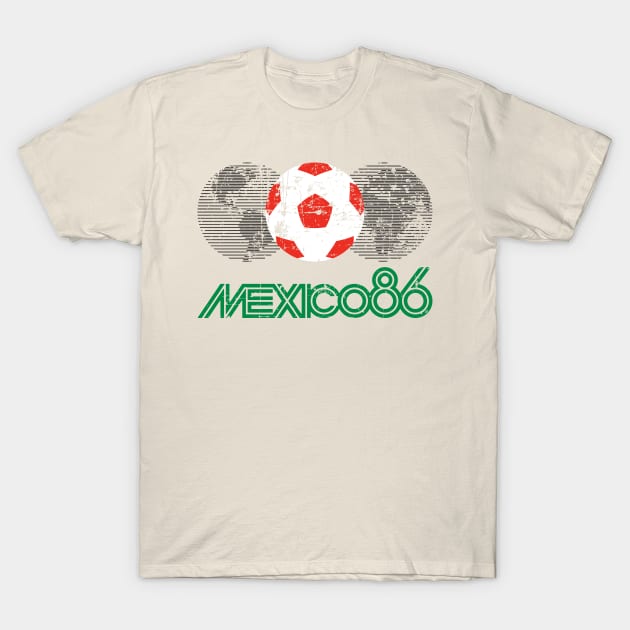 Mexico 86 - Retro Design T-Shirt by verde